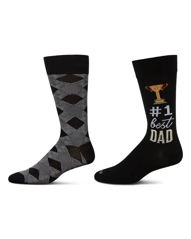 2 Pair Men's Rayon Blend "Pastime Pros" Novelty Crew Socks sold by MeMoi