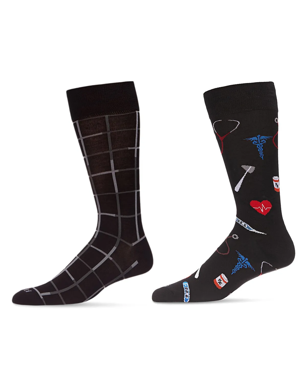 2 Pair Men's Rayon Blend "Pastime Pros" Novelty Crew Socks sold by MeMoi product image thumbnail 2
