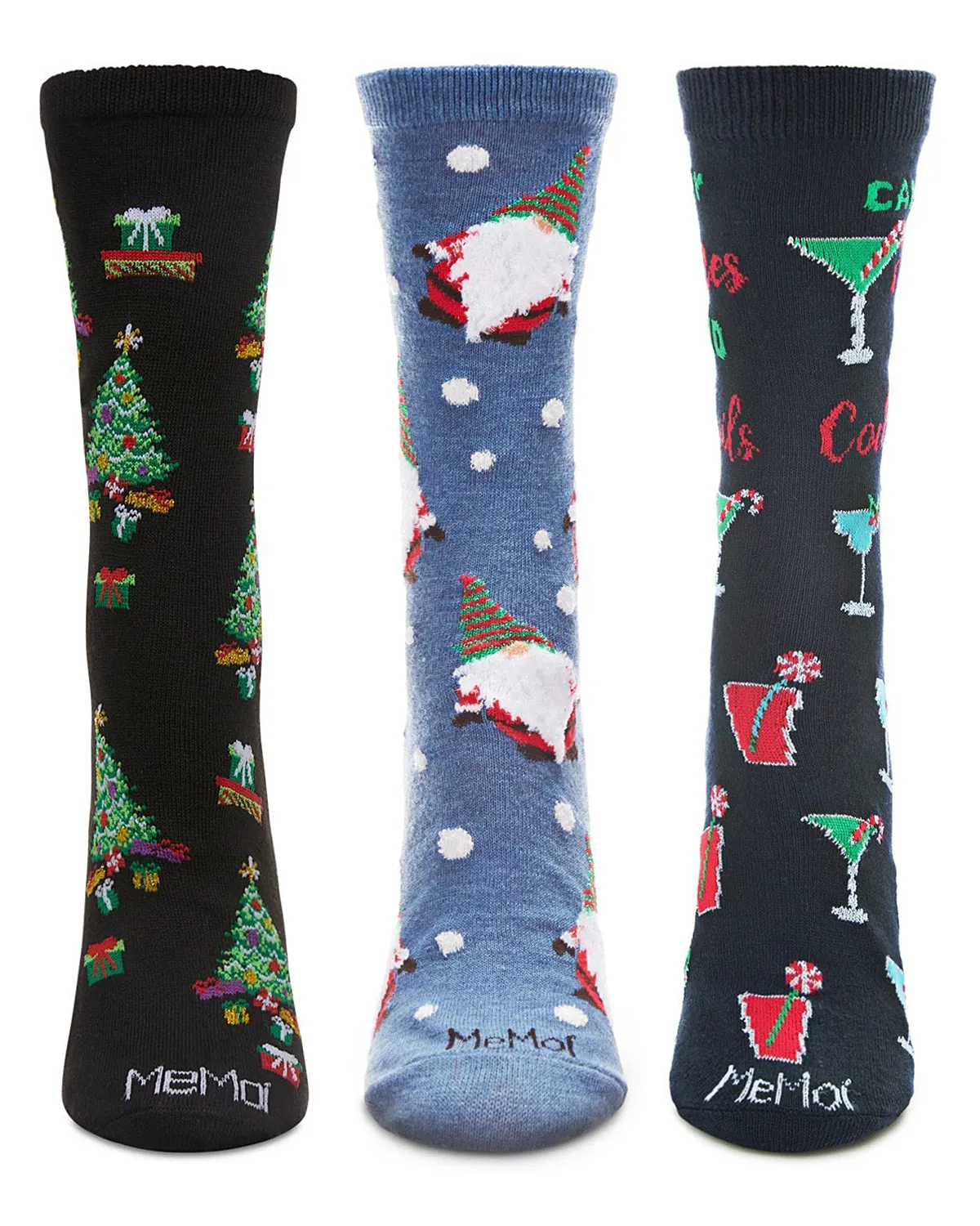 3 Pair Women's Christmas Holiday Cheer Novelty Crew Socks sold by MeMoi product image thumbnail 3