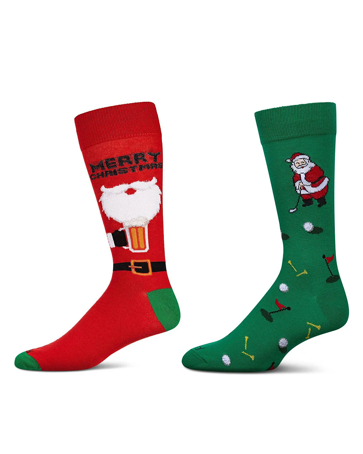 2 Pair Men's Rayon Blend Christmas Holiday Novelty Crew Socks sold by MeMoi product image thumbnail 3