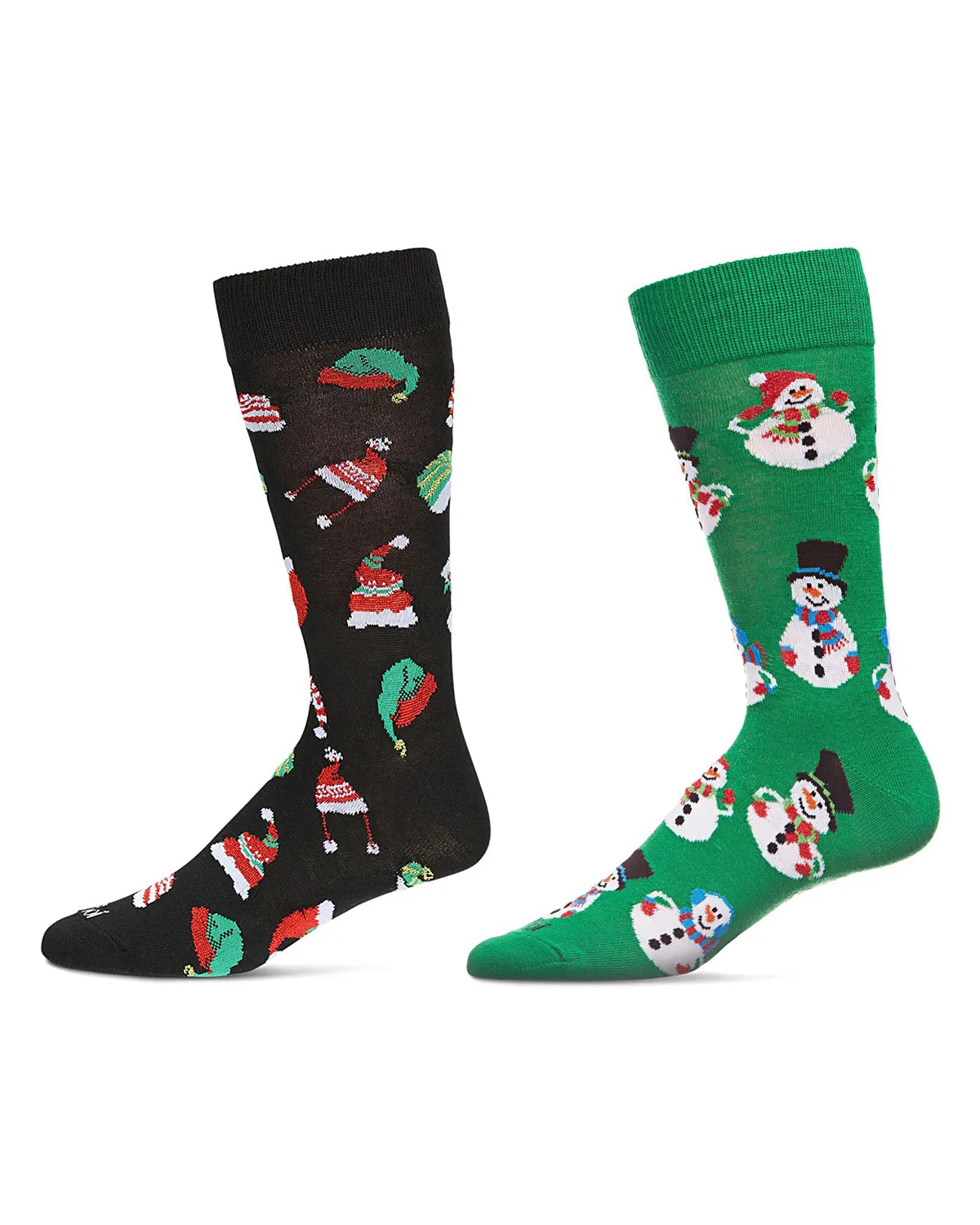 2 Pair Men's Rayon Blend Christmas Holiday Novelty Crew Socks sold by MeMoi product image thumbnail 2