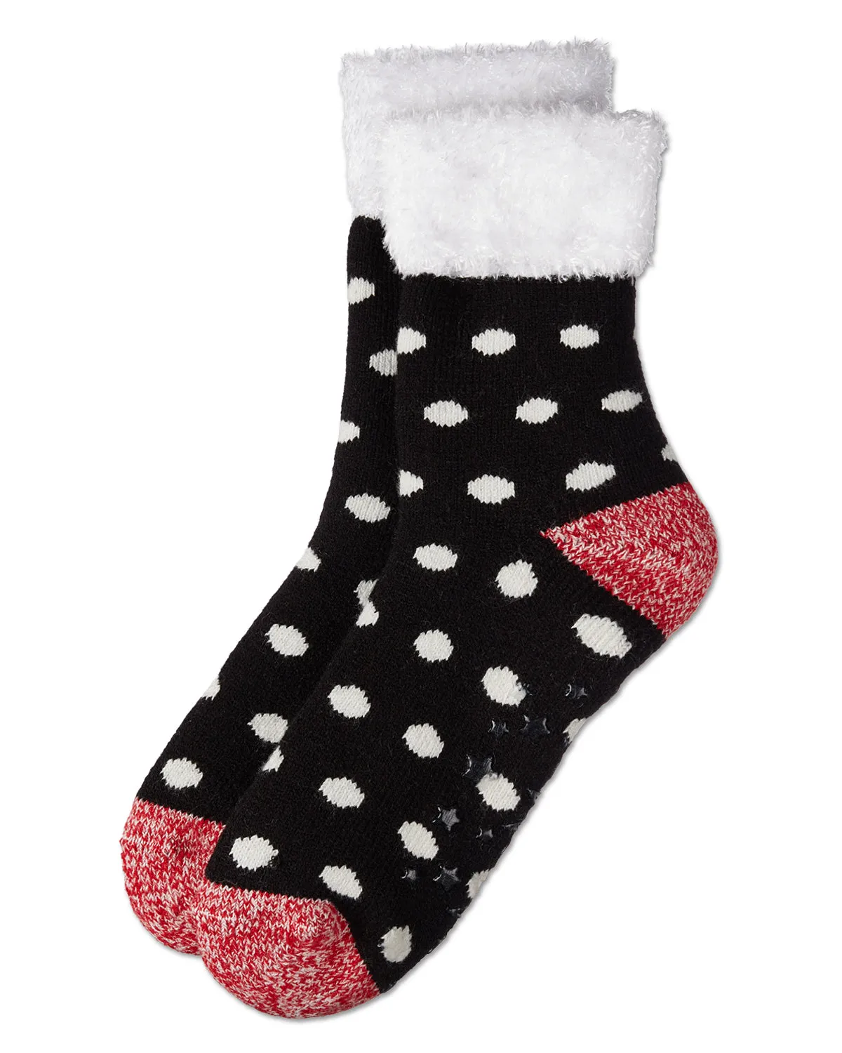 Women's Polka Dot Plush Cabin Sock sold by MeMoi product image thumbnail 3