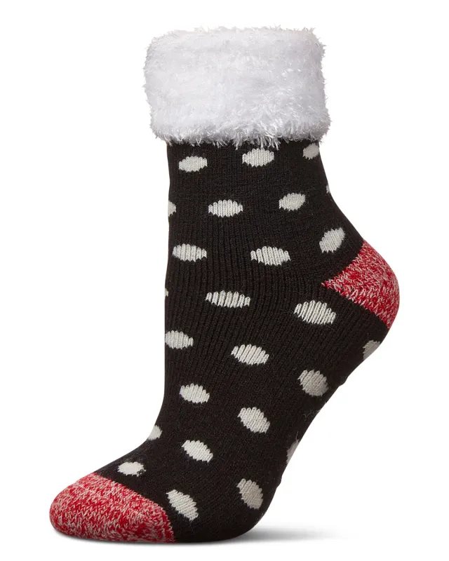 Women's Polka Dot Plush Cabin Sock sold by MeMoi