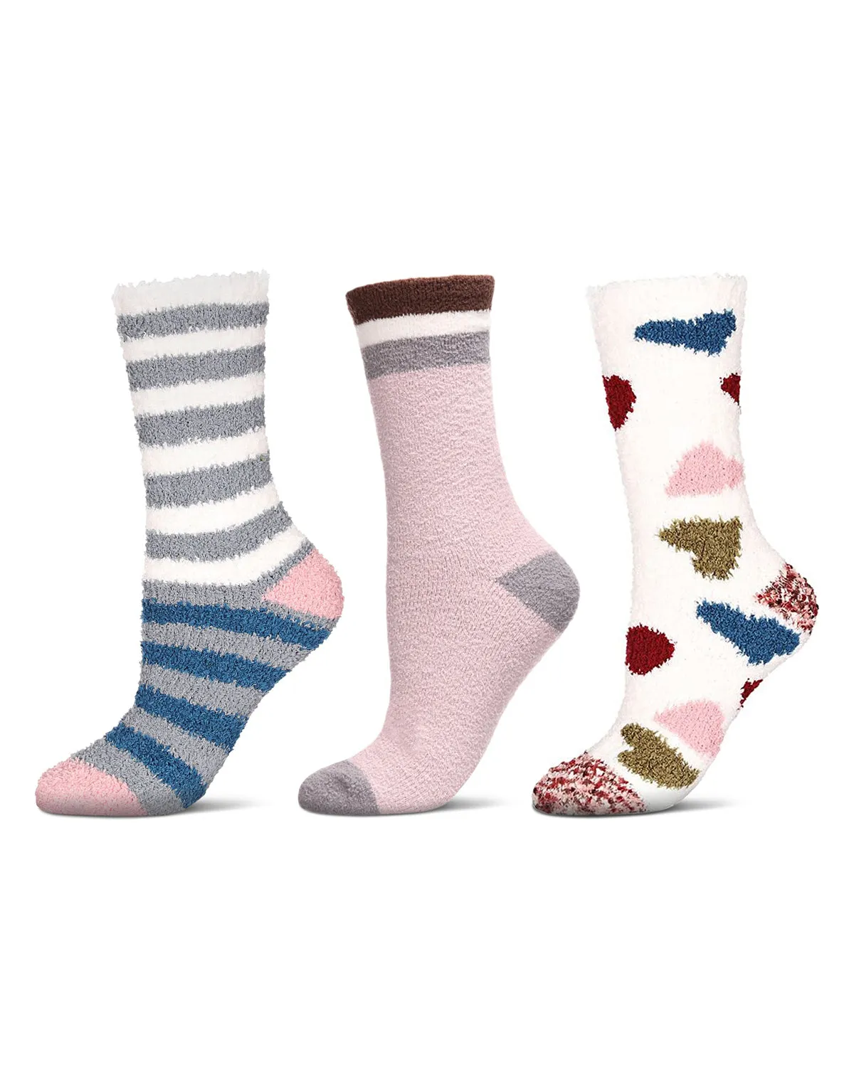 3 Pair Women's Ultra-Plush Novelty Cozy Crew Socks sold by MeMoi product image thumbnail 2