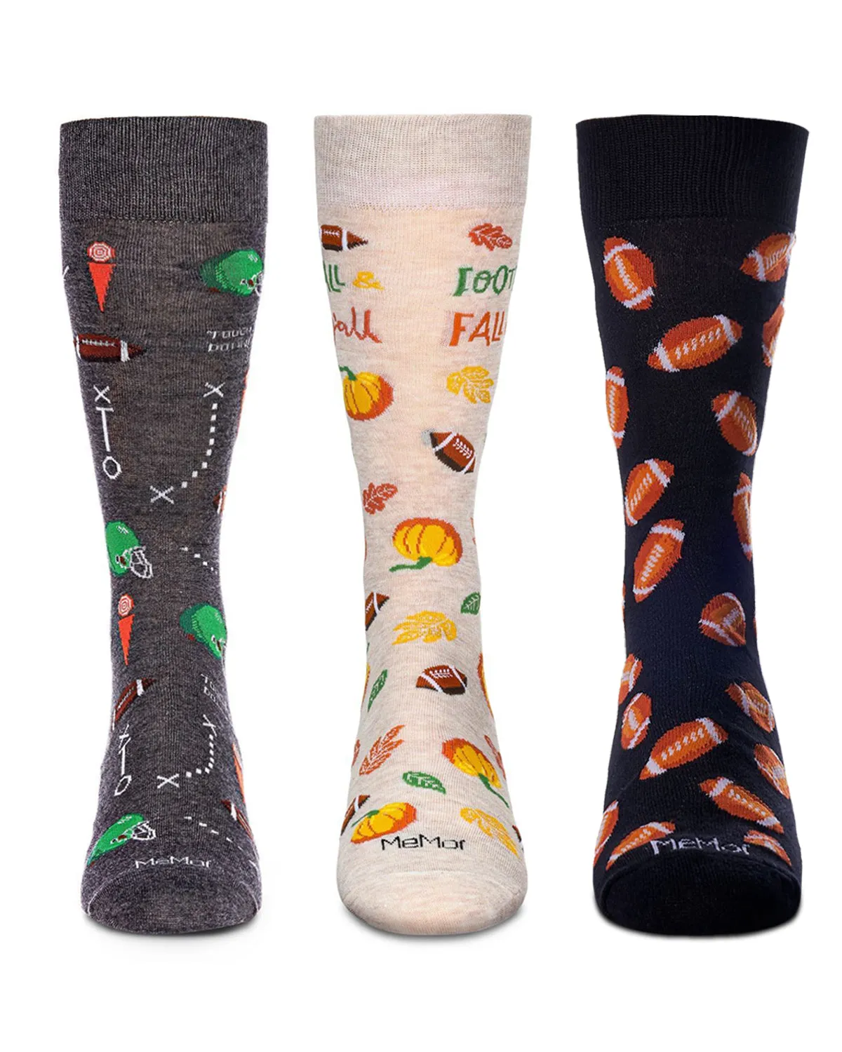 3 Pair Men's Sports-Themed Rayon-Blend Novelty Crew Socks sold by MeMoi product image thumbnail 5