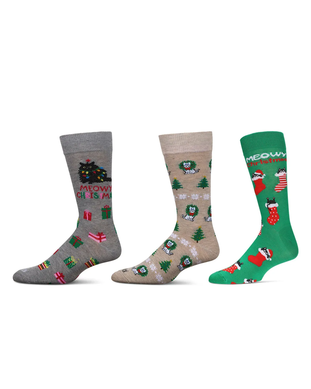 3 Pair Men's Christmas Novelty Crew Socks sold by MeMoi product image thumbnail 2