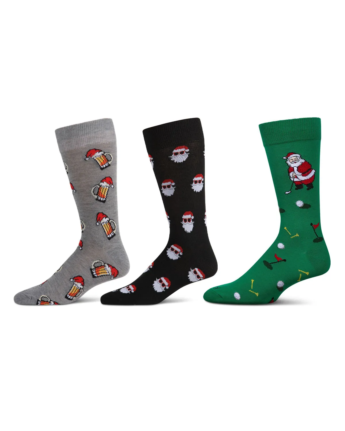 3 Pair Men's Christmas Novelty Crew Socks sold by MeMoi product image thumbnail 4