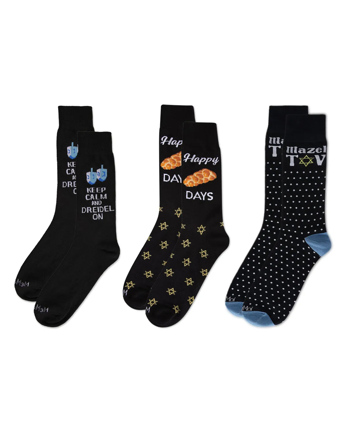 3 Pair Men's Hanukkah Novelty Crew Socks sold by MeMoi product image thumbnail 5