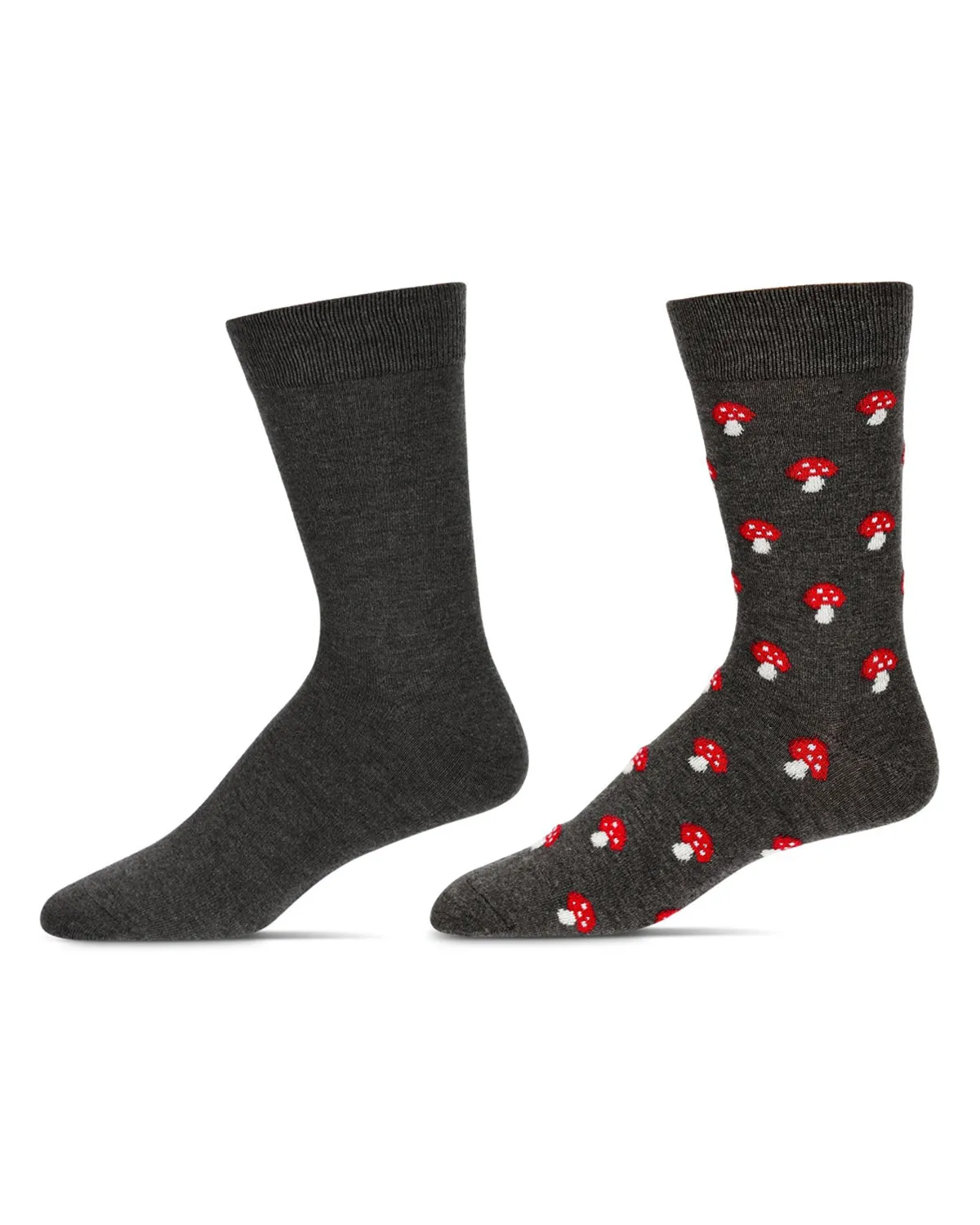 2-Pair Men's Cashmere Blend Assorted Novelty Crew Socks sold by MeMoi product image thumbnail 2