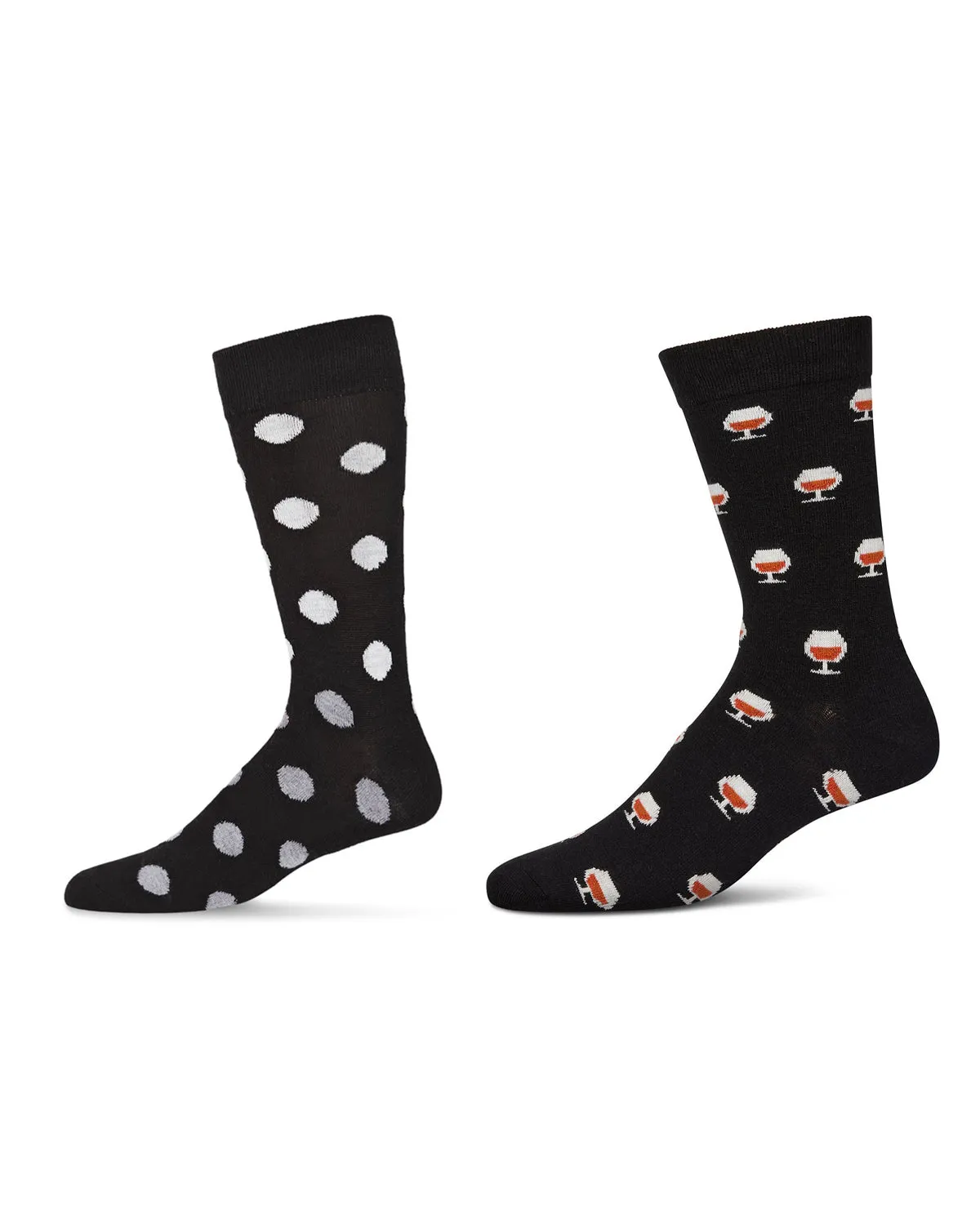2-Pair Men's Cashmere Blend Assorted Novelty Crew Socks sold by MeMoi product image thumbnail 3
