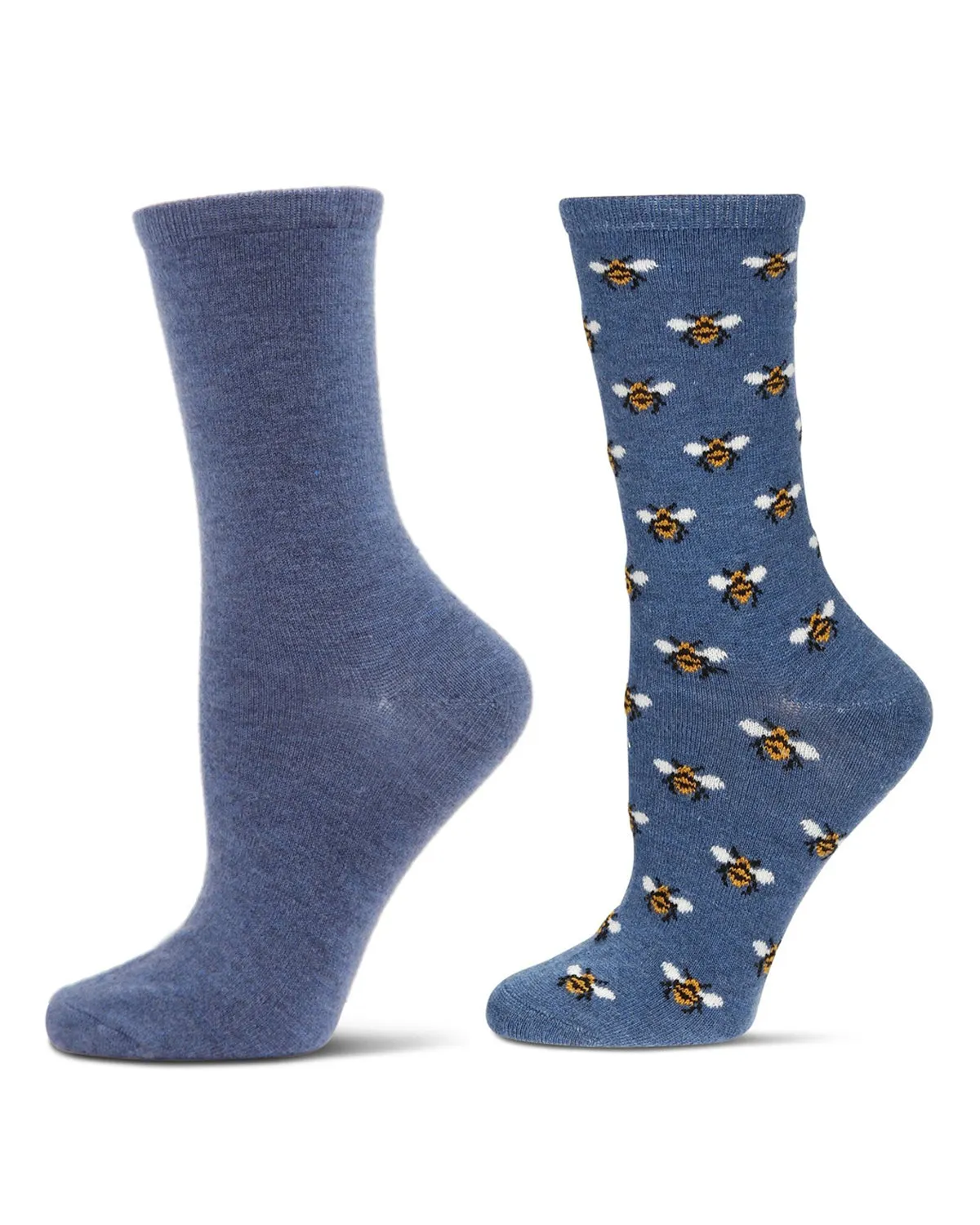 2 Pair Women's Cashmere Blend Fine-Gauge Crew Socks sold by MeMoi product image thumbnail 4