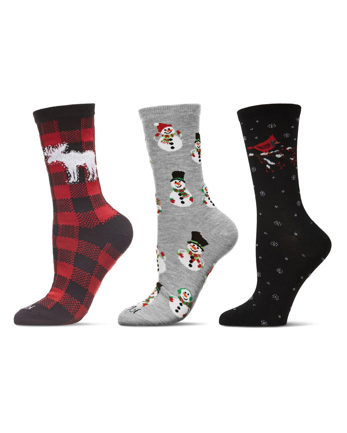 3 Pair Women's Winter-Themed Novelty Crew Socks sold by MeMoi
