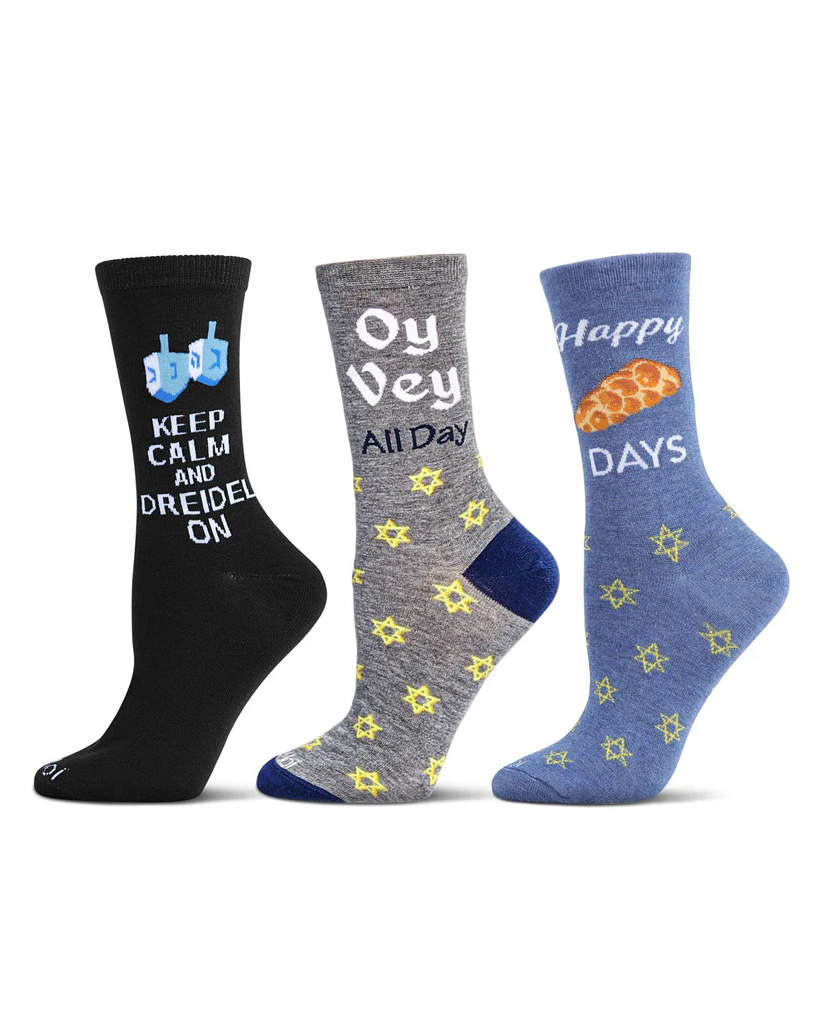 3 Pair Women's Hanukkah Holiday Novelty Crew Socks sold by MeMoi product image thumbnail 2