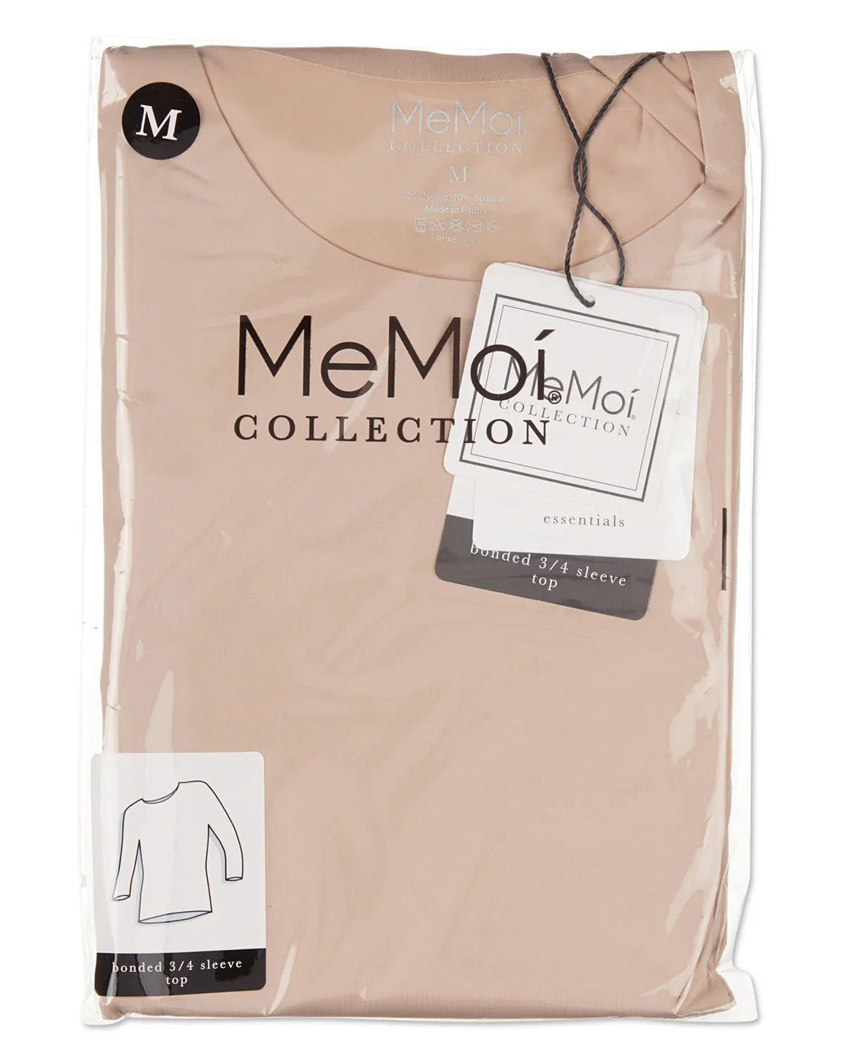 Women's Bonded 3/4-Sleeve Tag-Free Layering Top sold by MeMoi product image thumbnail 4