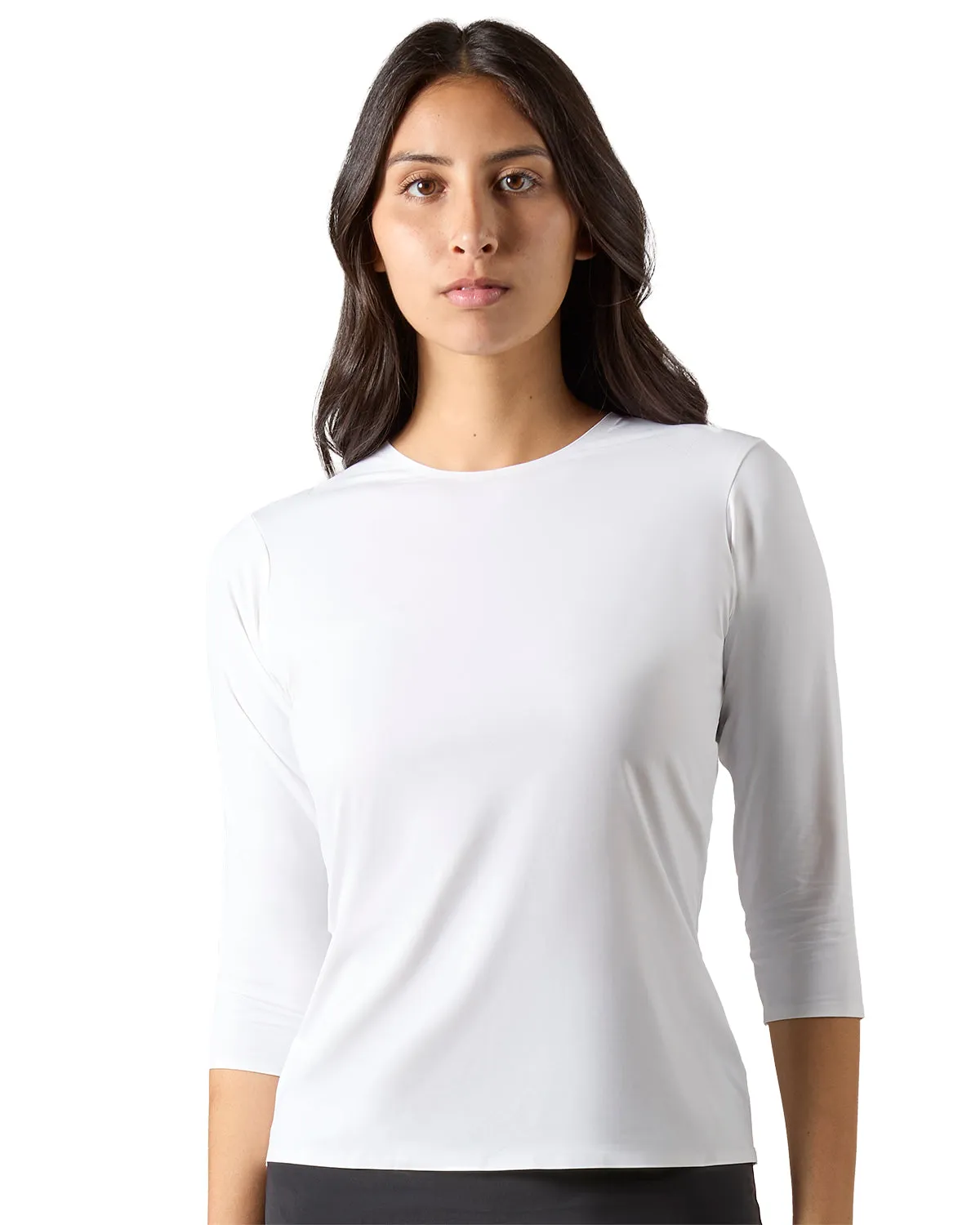 Women's Bonded 3/4-Sleeve Tag-Free Layering Top sold by MeMoi product image thumbnail 3
