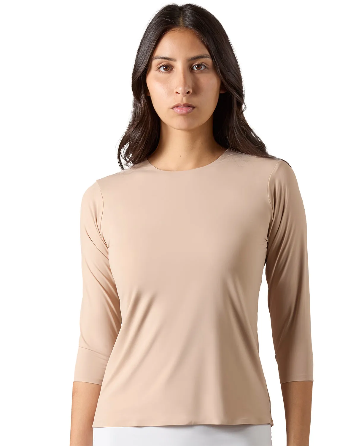 Women's Bonded 3/4-Sleeve Tag-Free Layering Top sold by MeMoi product image thumbnail 2