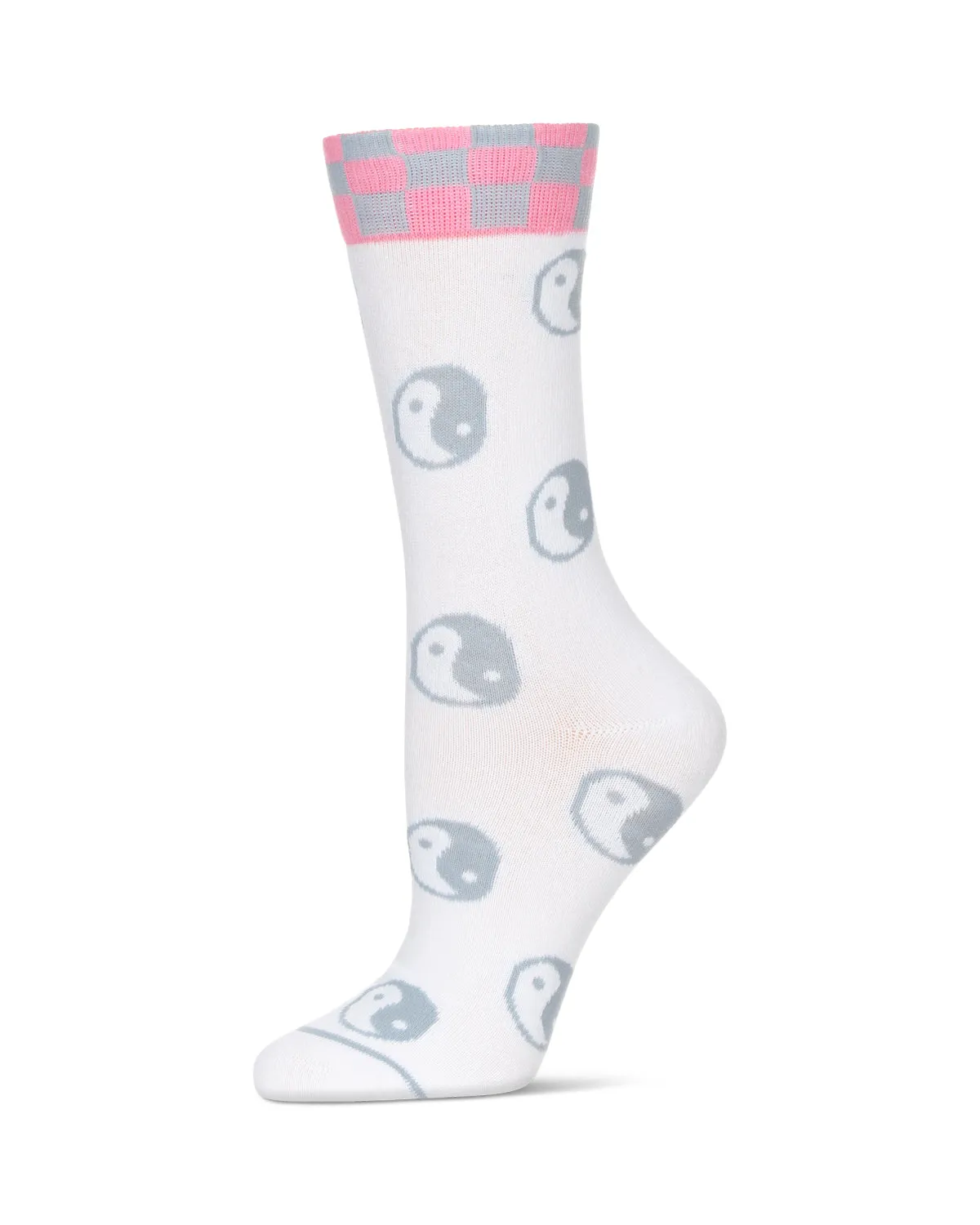 Women's "Yin Yang" Cotton-Blend Novelty Crew Sock sold by MeMoi