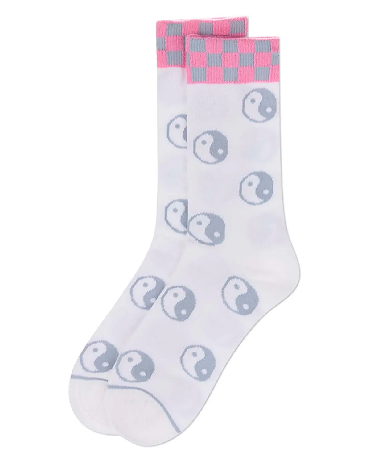 Women's "Yin Yang" Cotton-Blend Novelty Crew Sock sold by MeMoi product image thumbnail 4