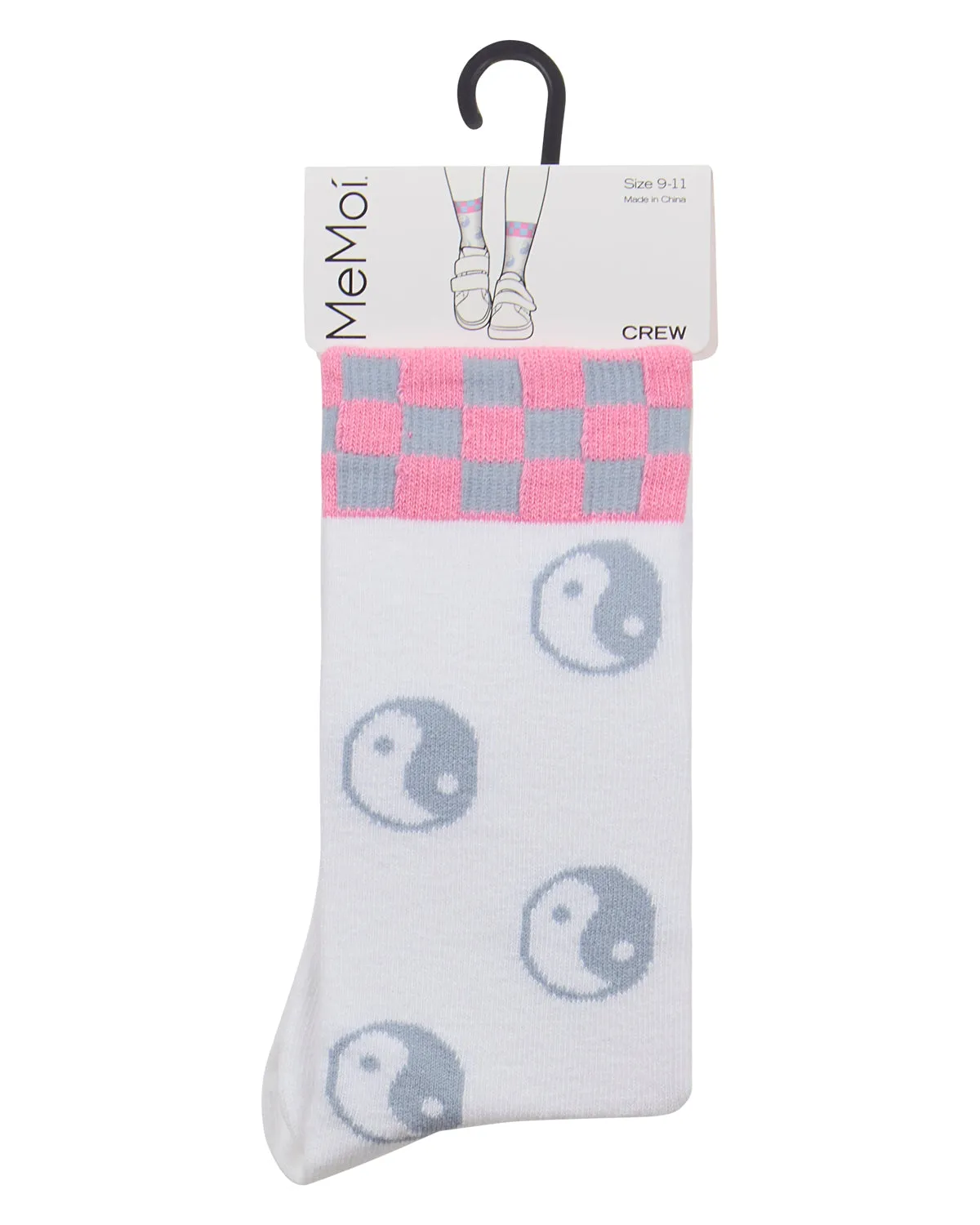 Women's "Yin Yang" Cotton-Blend Novelty Crew Sock sold by MeMoi product image thumbnail 3