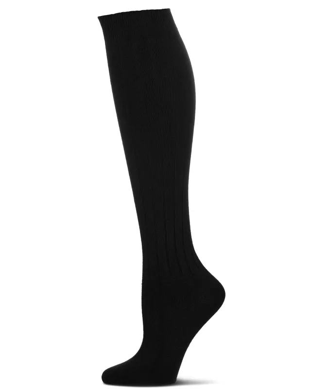 Women's Silky-Soft Ribbed Rayon Blend Knee Sock sold by MeMoi