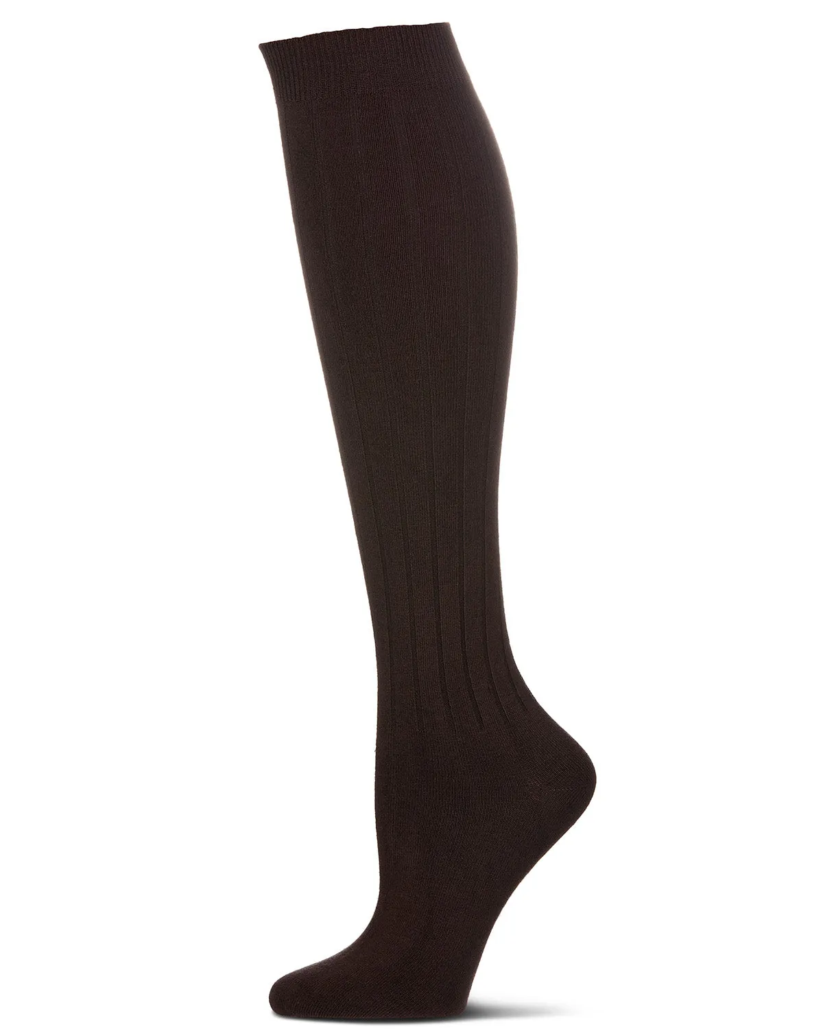 Women's Silky-Soft Ribbed Rayon Blend Knee Sock sold by MeMoi product image thumbnail 2