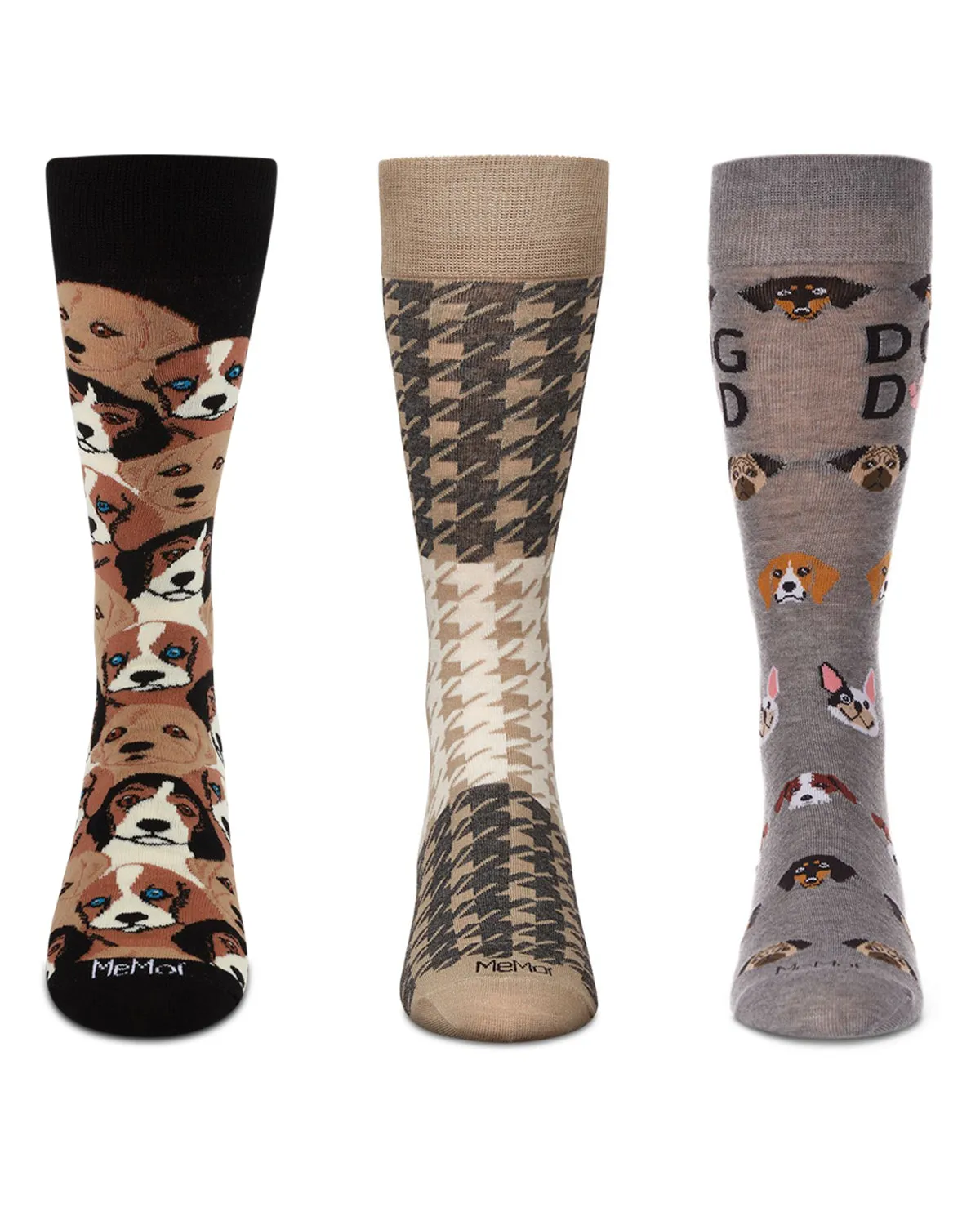 Men's 3 Pair Pack Novelty Pet Lovers Crew Socks sold by MeMoi product image thumbnail 3