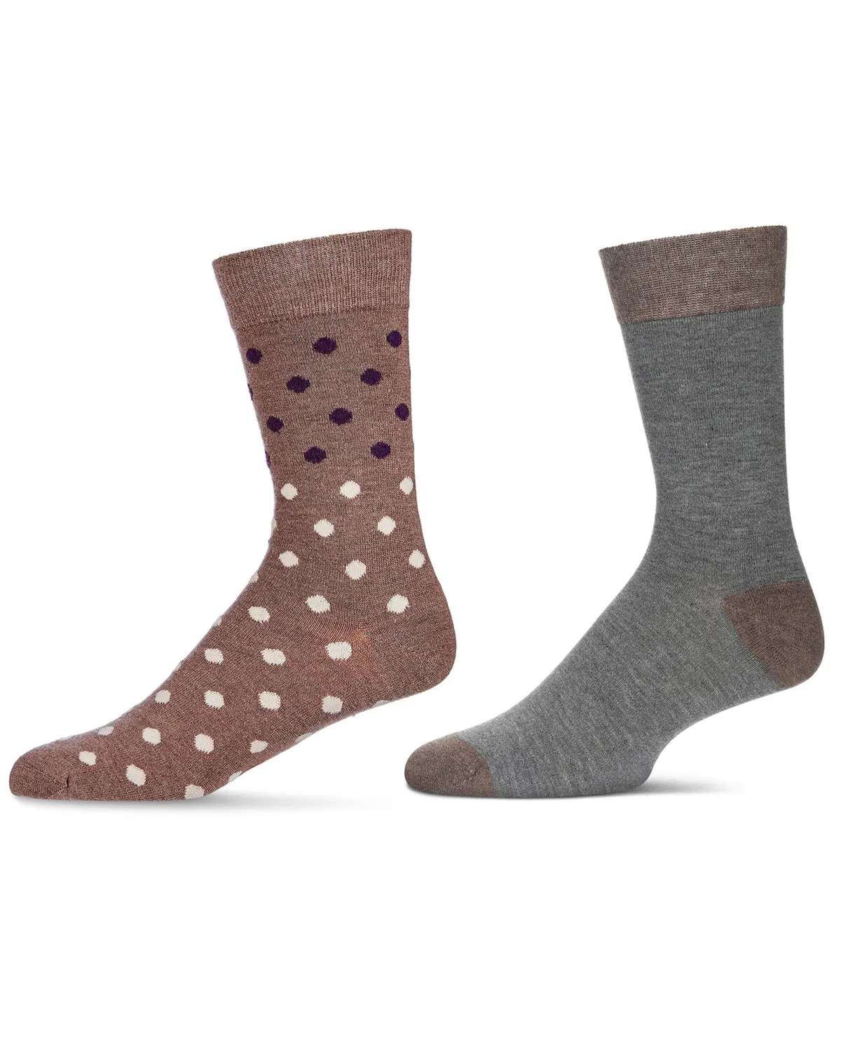 Men's 2 Pair Pack Cashmere Crew Socks sold by MeMoi product image thumbnail 2