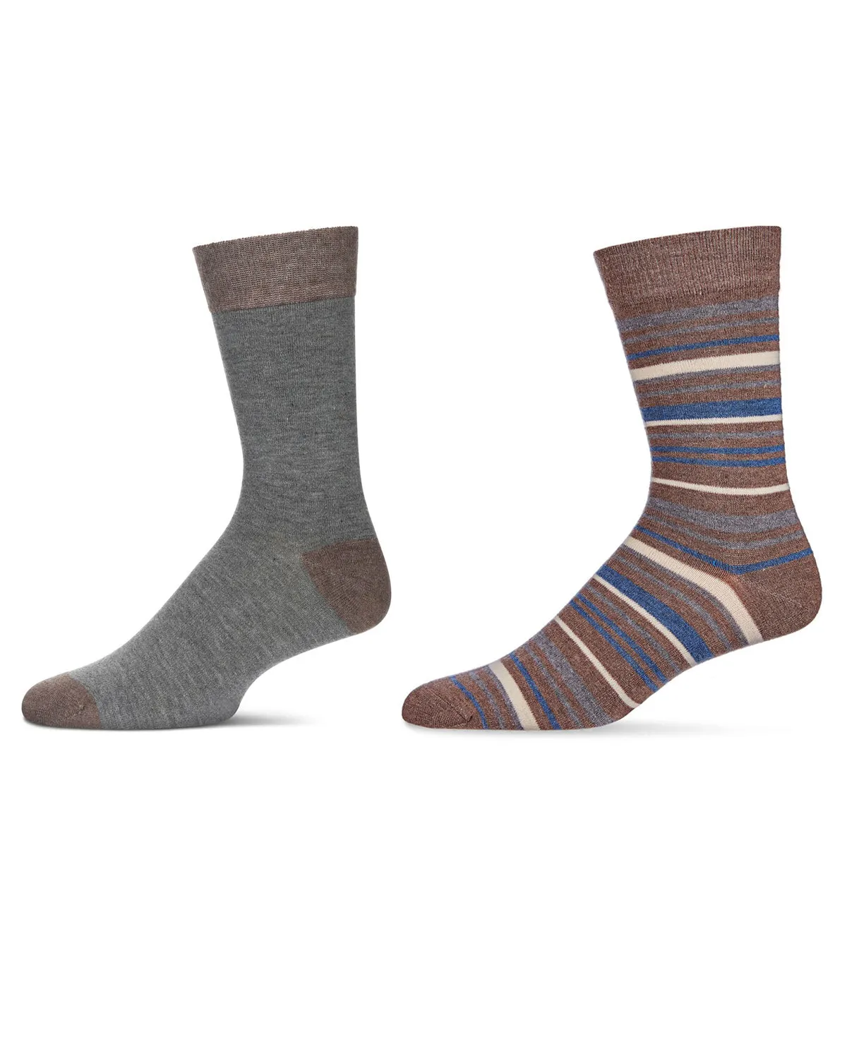 Men's 2 Pair Pack Cashmere Crew Socks sold by MeMoi product image thumbnail 3