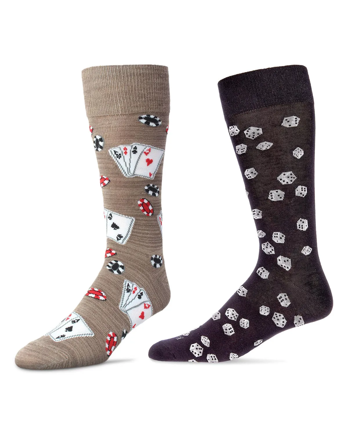Men's 2 Pair Pack Novelty Crew Socks sold by MeMoi product image thumbnail 3