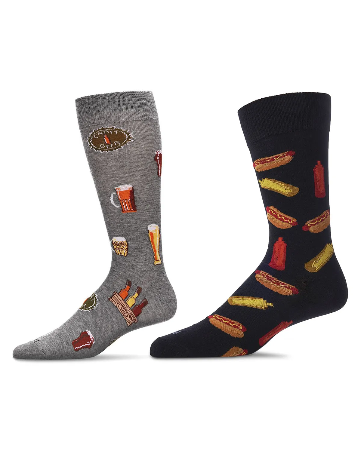Men's 2 Pair Pack Novelty Crew Socks sold by MeMoi product image thumbnail 5