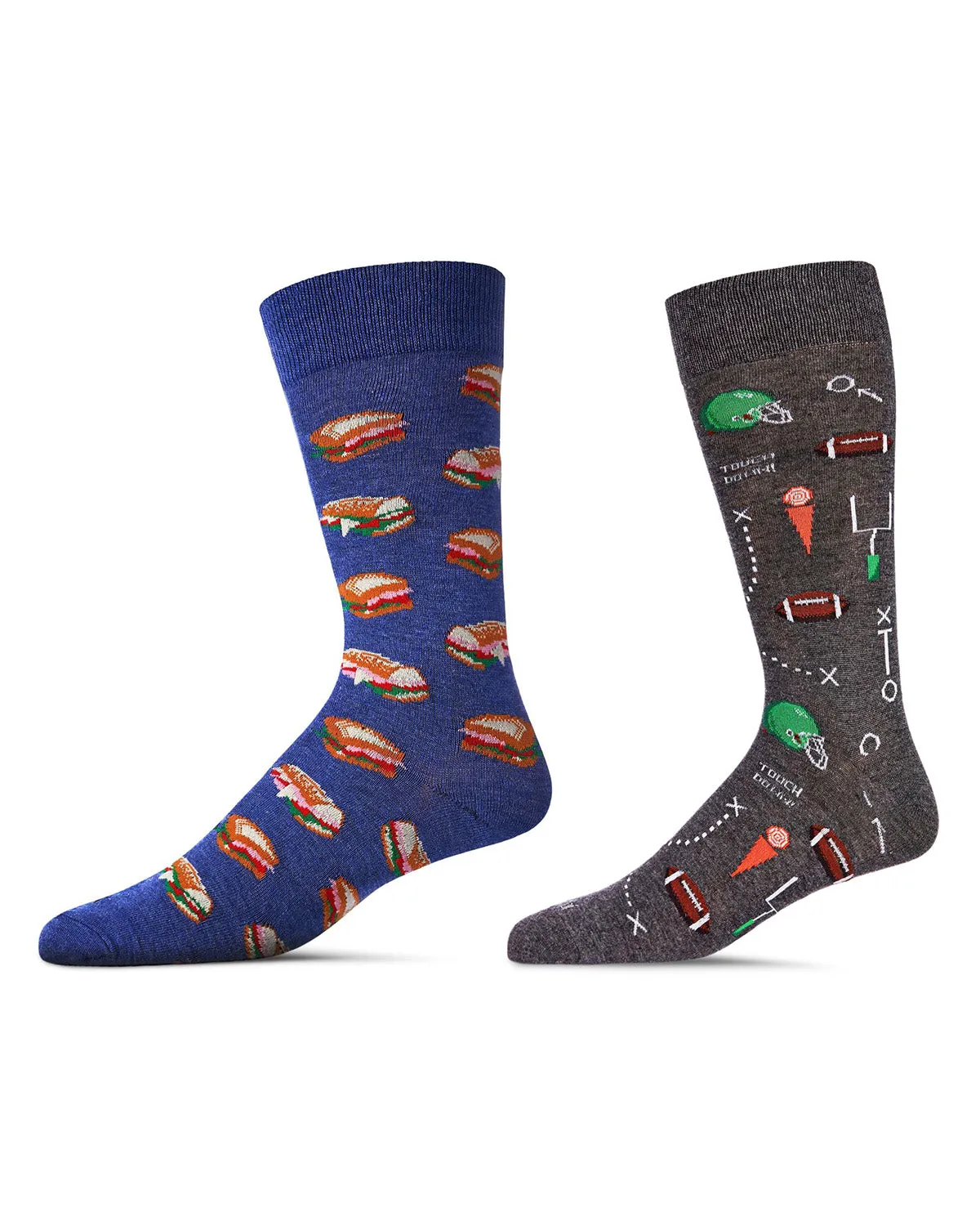 Men's 2 Pair Pack Novelty Crew Socks sold by MeMoi product image thumbnail 2