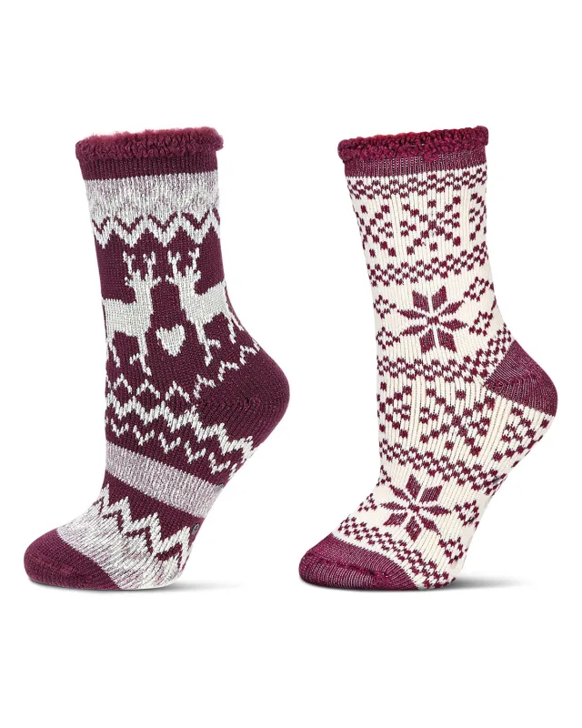 Women's 2 Pair Pack Thermal Crew Socks sold by MeMoi