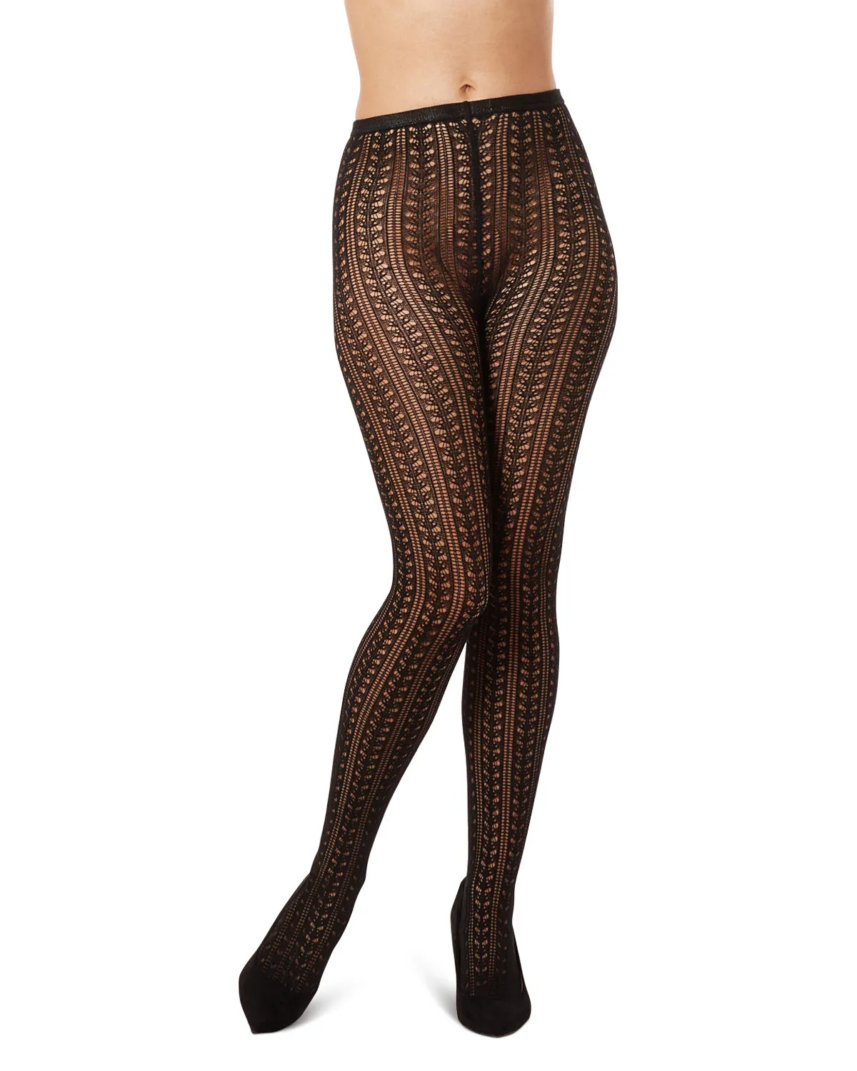 Women's Linear Pointelle Sweater Tights sold by MeMoi product image thumbnail 4
