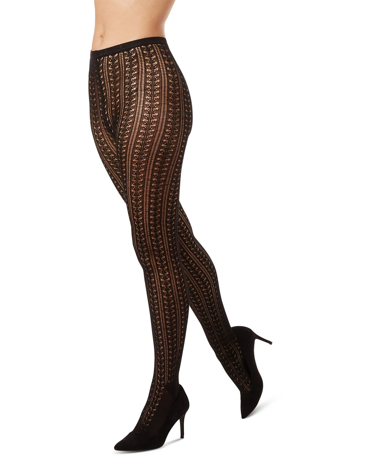 Women's Linear Pointelle Sweater Tights sold by MeMoi product image thumbnail 2