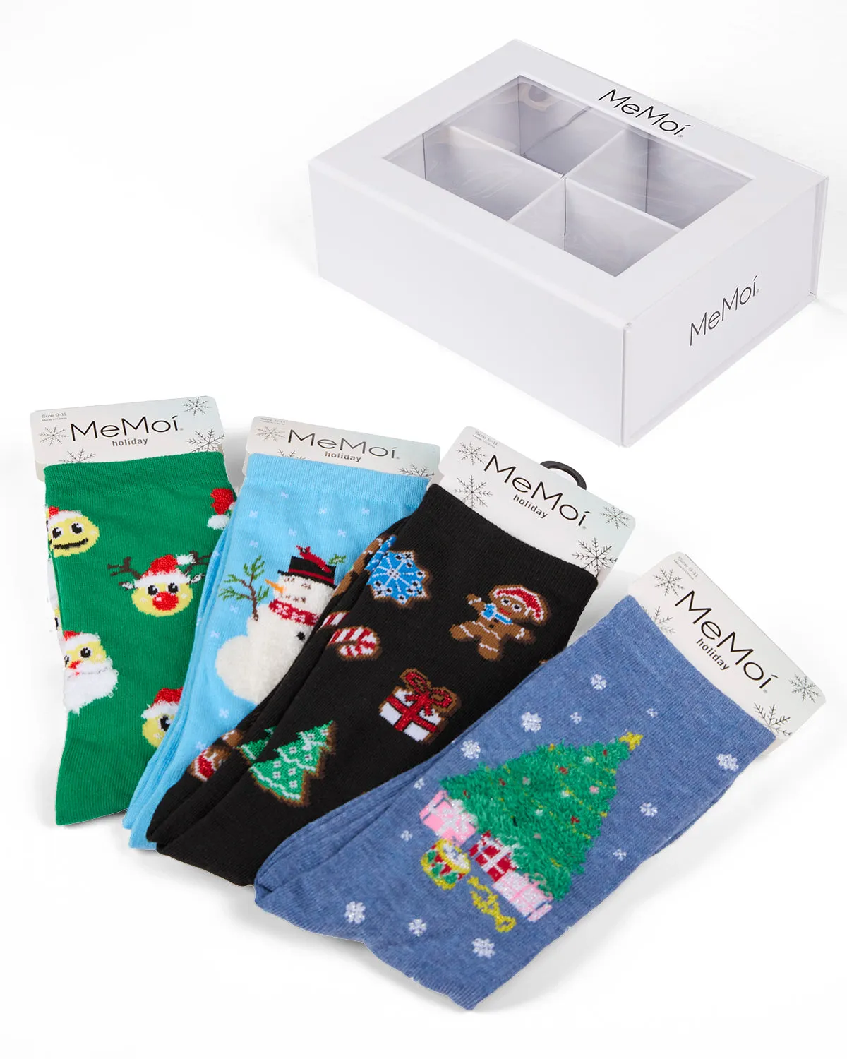 4 Pair Women's Christmas Novelty Crew Socks Gift Set sold by MeMoi product image thumbnail 2
