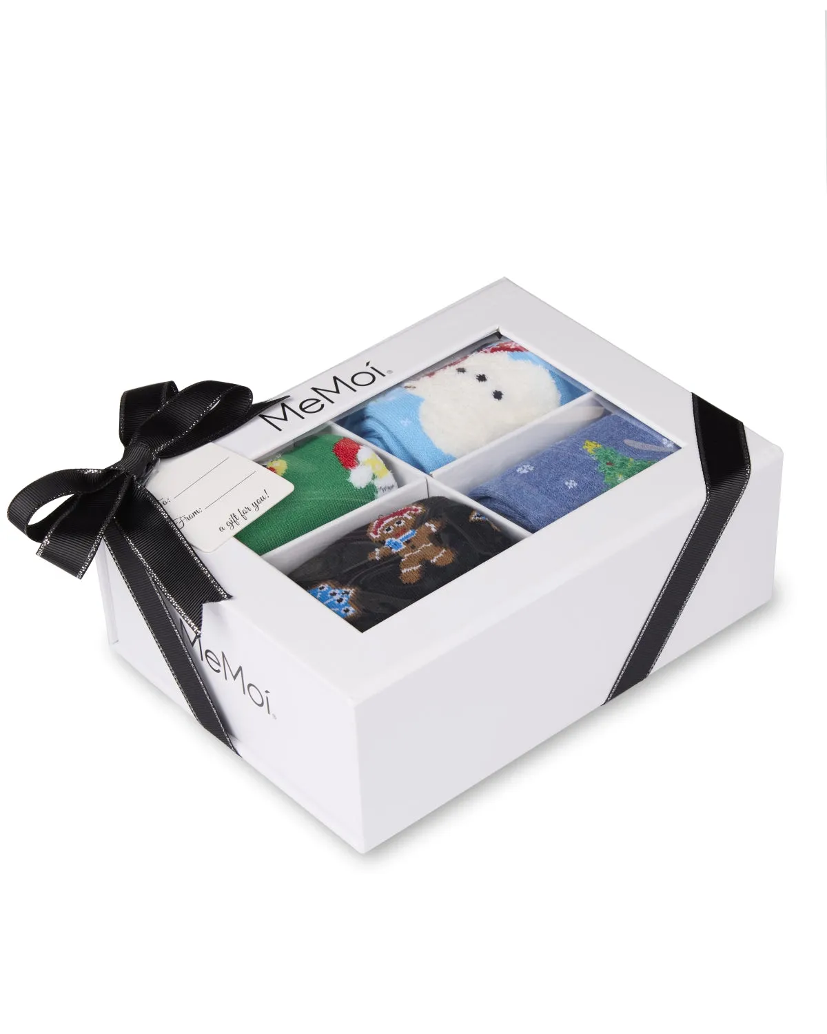 4 Pair Women's Christmas Novelty Crew Socks Gift Set sold by MeMoi