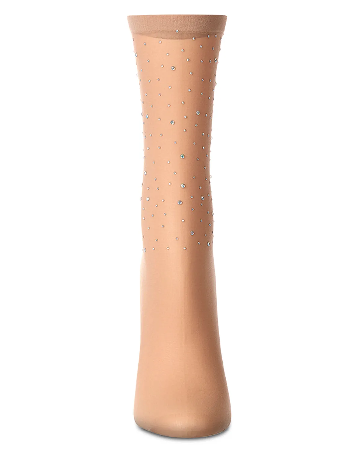Women's All-Over Rhinestone Studded Sheer Crew Sock sold by MeMoi product image thumbnail 5