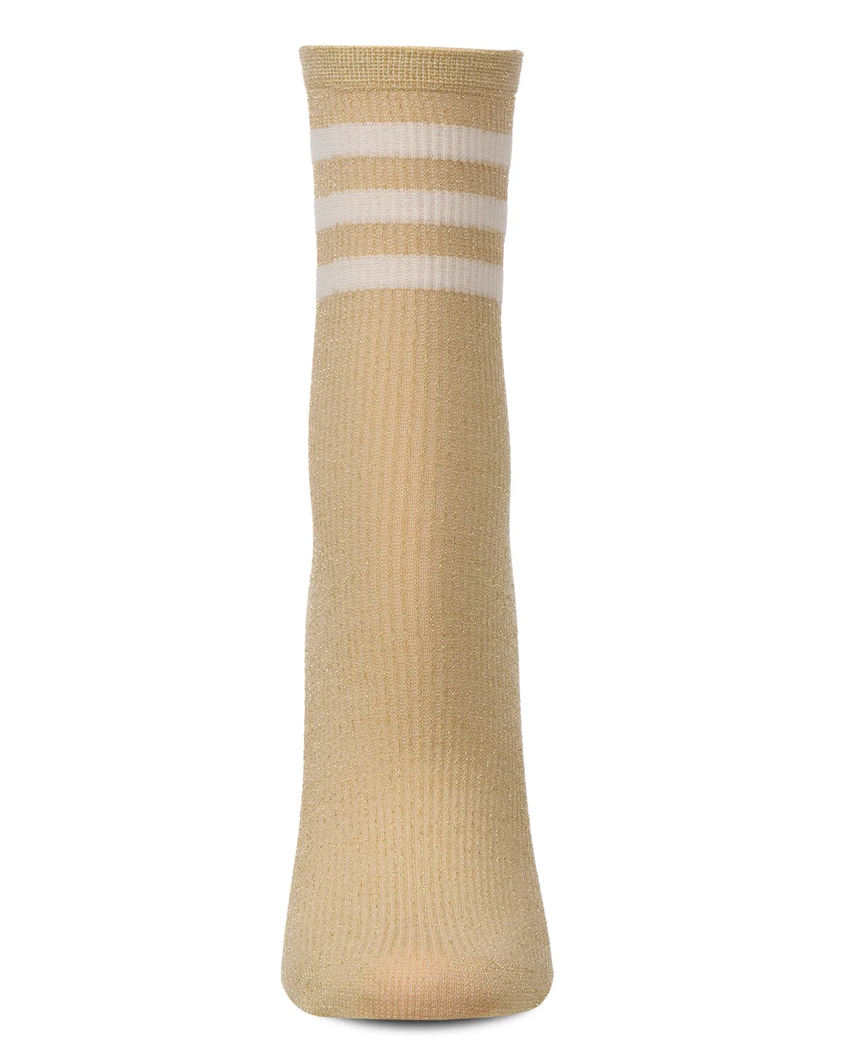 Women's Shimmery Sporty Stripe Crew Sock sold by MeMoi product image thumbnail 5
