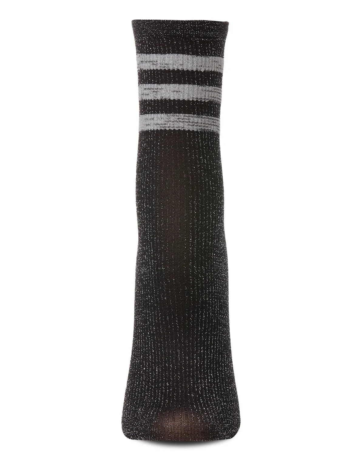 Women's Shimmery Sporty Stripe Crew Sock sold by MeMoi product image thumbnail 4