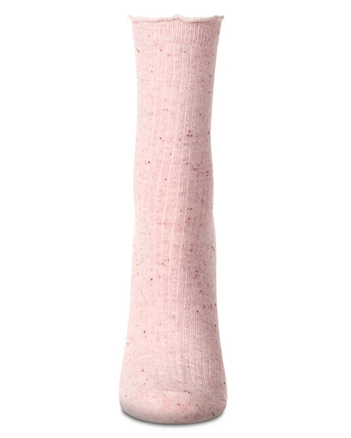 Women's Vintage Ribbed Multi-Flecked Lettuce Edge Crew Sock sold by MeMoi product image thumbnail 5