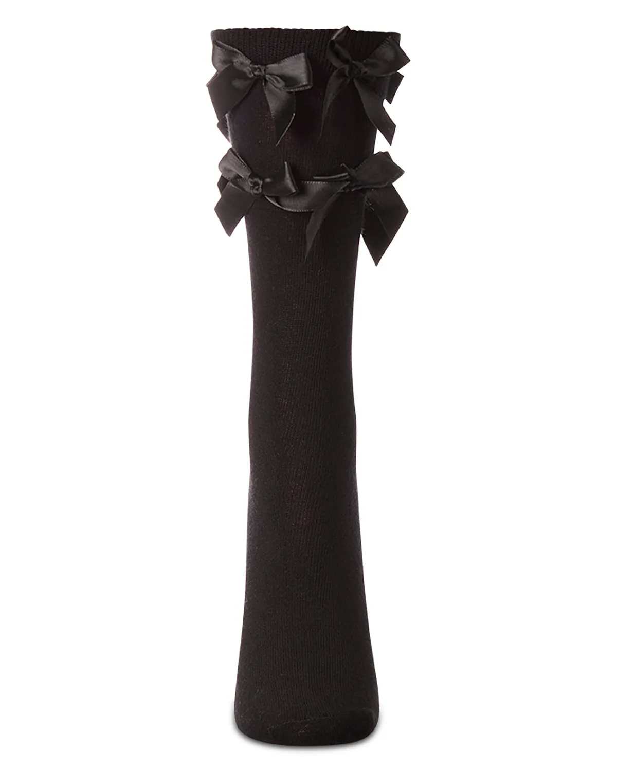 Women's Multiple Knit-On Bows Cotton Rich Crew Sock sold by MeMoi product image thumbnail 3