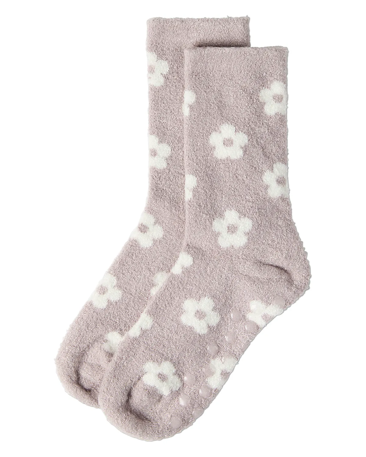 Women's "Daisies" Non-Skid Lavender Infused Crew-Length Cozy Spa Sock sold by MeMoi product image thumbnail 5