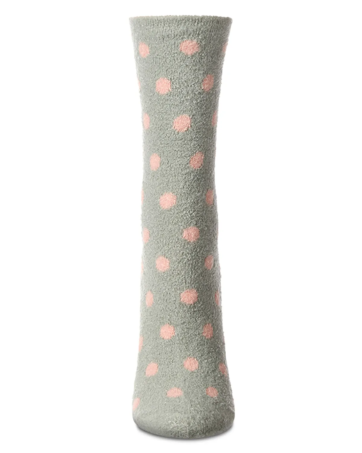 Women's Polka Dot Non-Skid Lavender Infused Crew-Length Cozy Spa Sock sold by MeMoi product image thumbnail 3