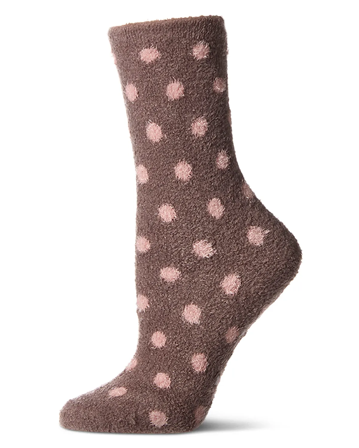 Women's Polka Dot Non-Skid Lavender Infused Crew-Length Cozy Spa Sock sold by MeMoi product image thumbnail 2