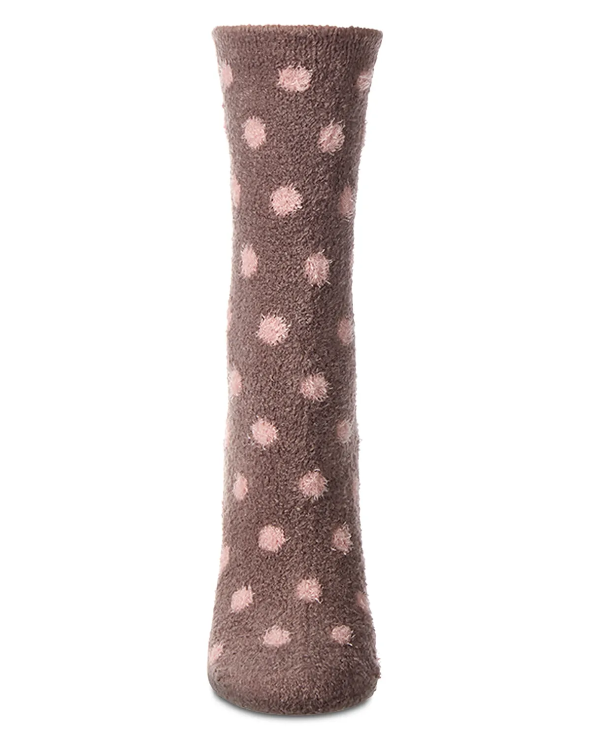Women's Polka Dot Non-Skid Lavender Infused Crew-Length Cozy Spa Sock sold by MeMoi product image thumbnail 4
