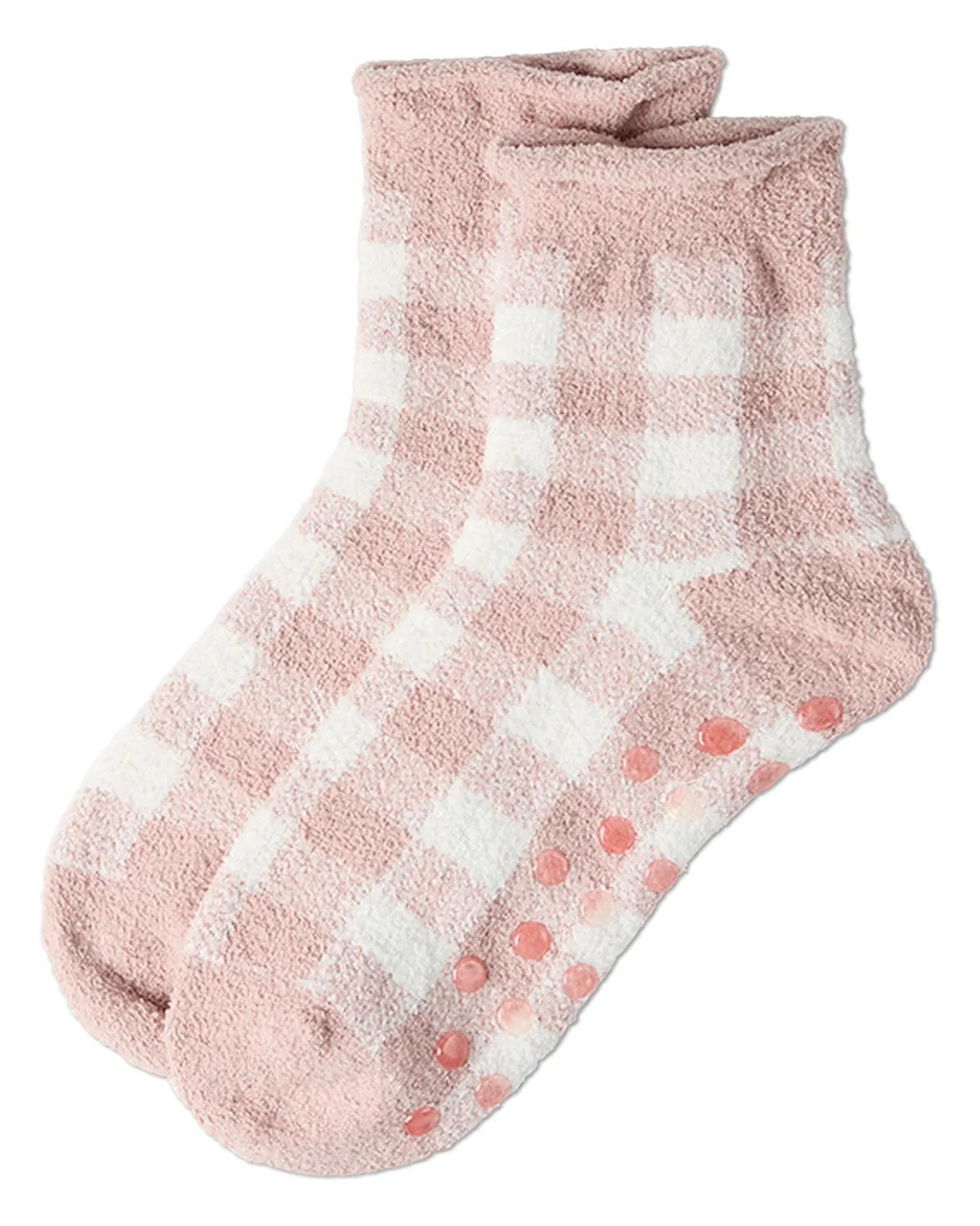 Women's Gingham Plaid Roll Top SuperSoft Cozy Crew Sock sold by MeMoi product image thumbnail 3
