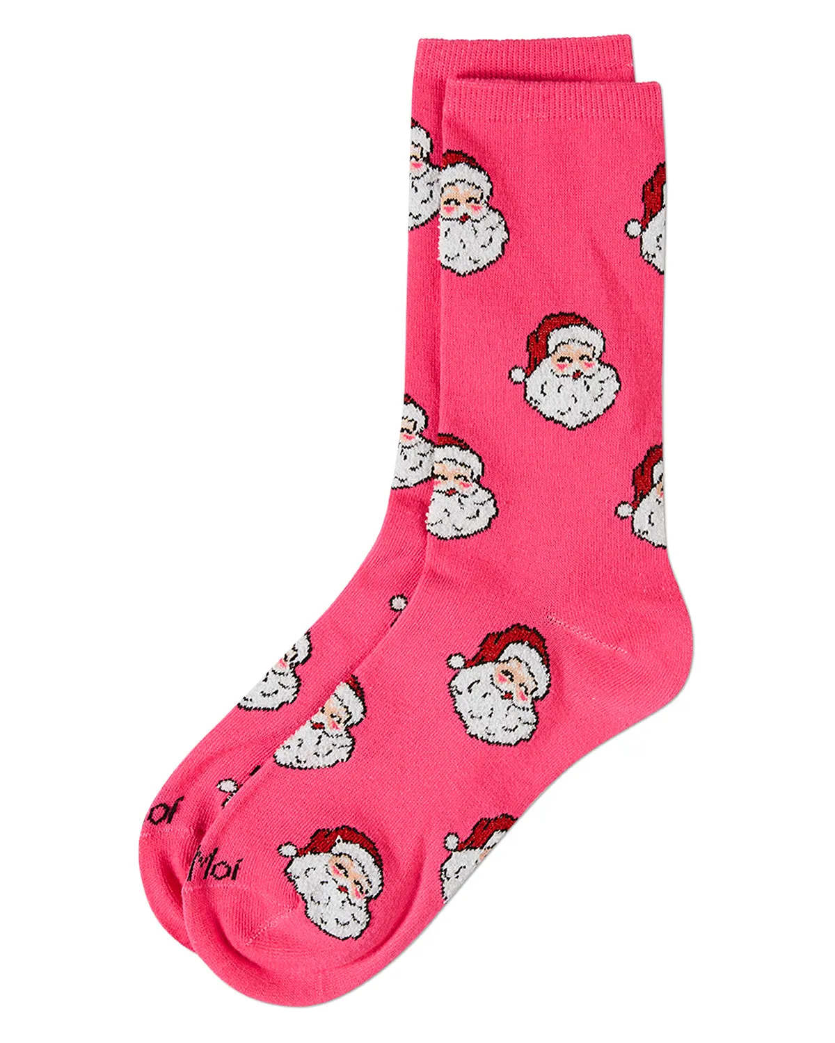 Women's "Retro Santa" Christmas Holiday Novelty Crew Sock sold by MeMoi product image thumbnail 3