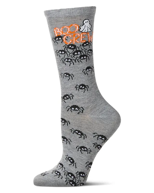 Women's "Boo Crew" Halloween Holiday Novelty Crew Sock sold by MeMoi
