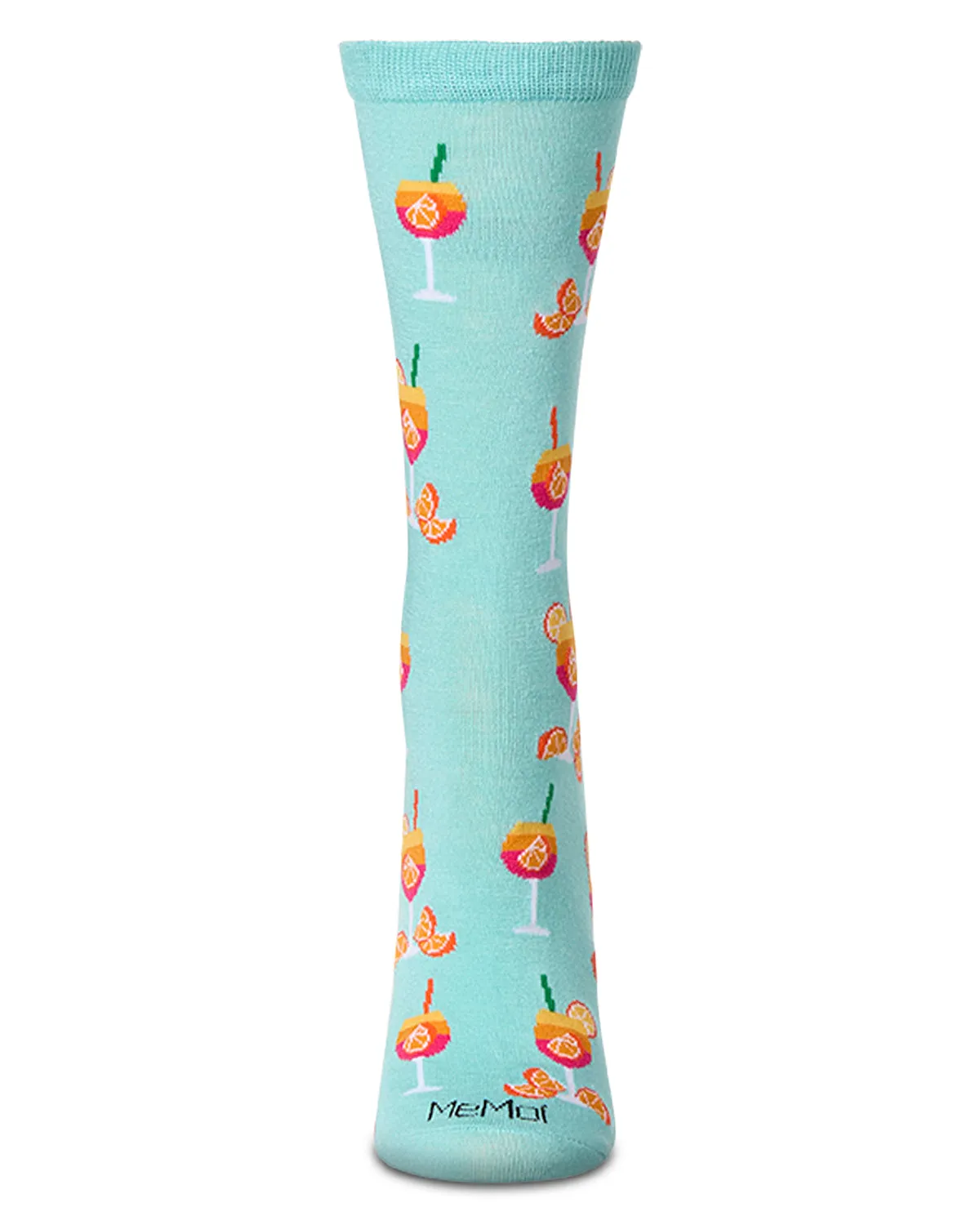 Women's "Aperol Spritz" Rayon Blend Novelty Crew Sock sold by MeMoi product image thumbnail 2