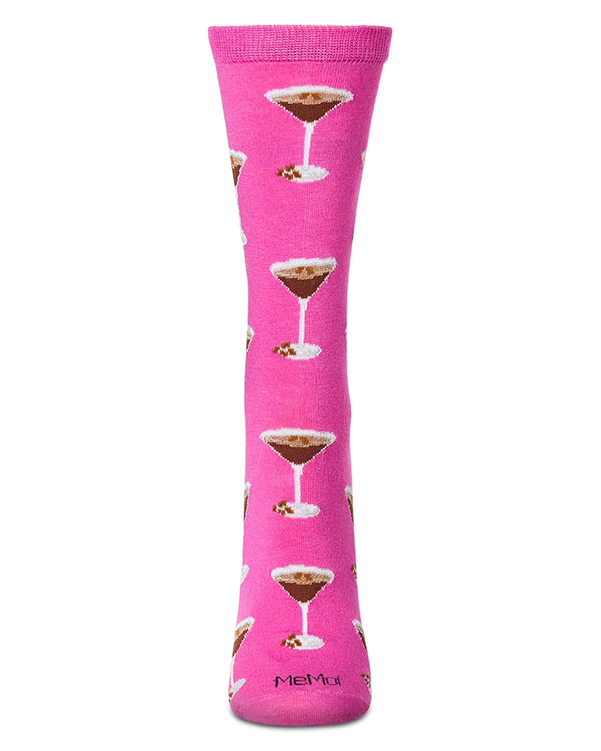 Women's "Espresso Martini" Rayon Blend Novelty Crew Sock sold by MeMoi product image thumbnail 2